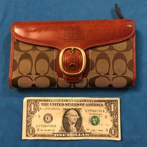 Coach Wallet and Checkbook Signature & Leather